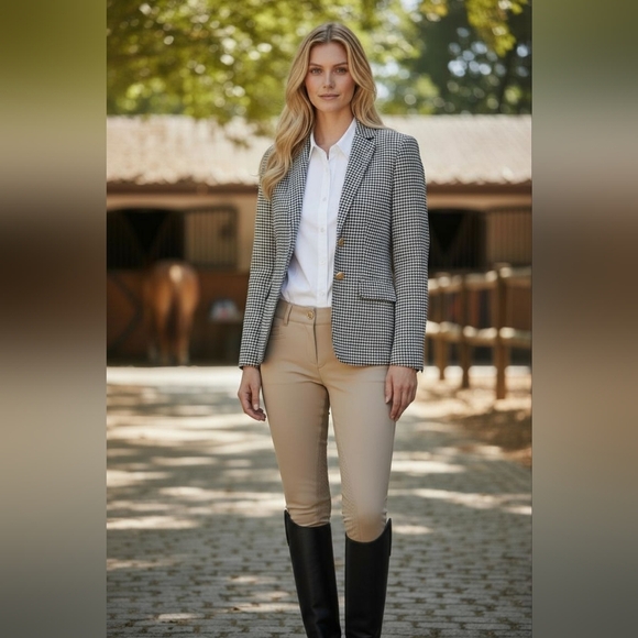 NEW, Ralph Lauren Black & White Houndstooth Blazer 16 - Picture 3 of 10